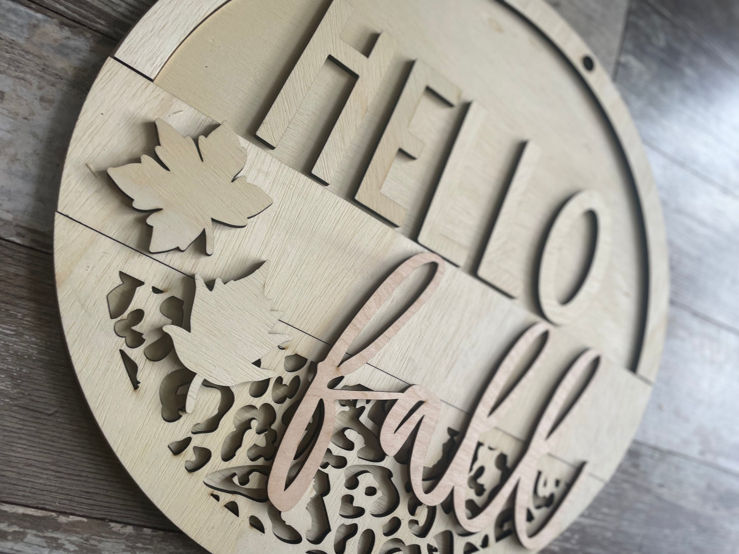 Hello Fall Door Hanger DIY Kit