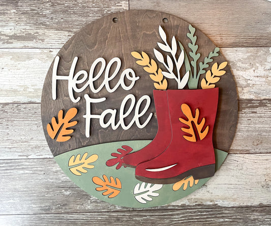 Hello Fall Door Hanger DIY Kit