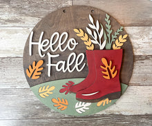 Load image into Gallery viewer, Hello Fall Door Hanger
