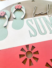Load image into Gallery viewer, Hello Summer Flip Flops Door Hanger

