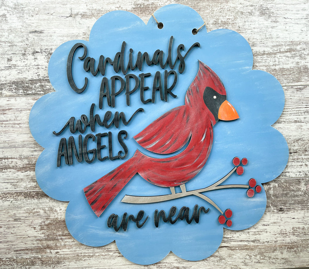Cardinal Appears Door Hanger