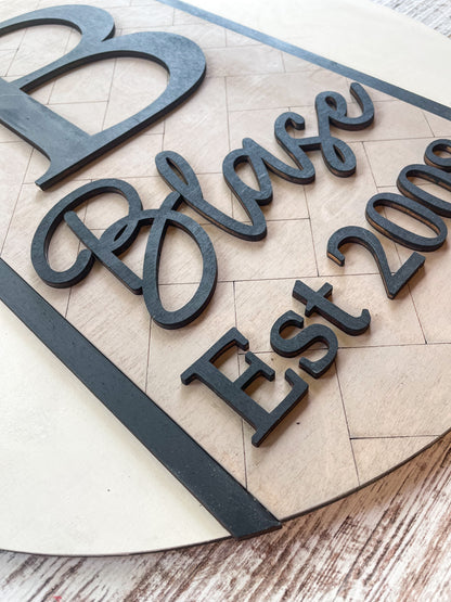 Monogrammed Personalized Door Hanger DIY Kit