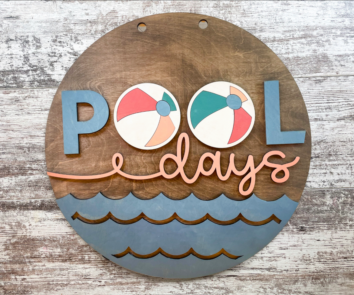 Pool Days Door Hanger DIY Kit