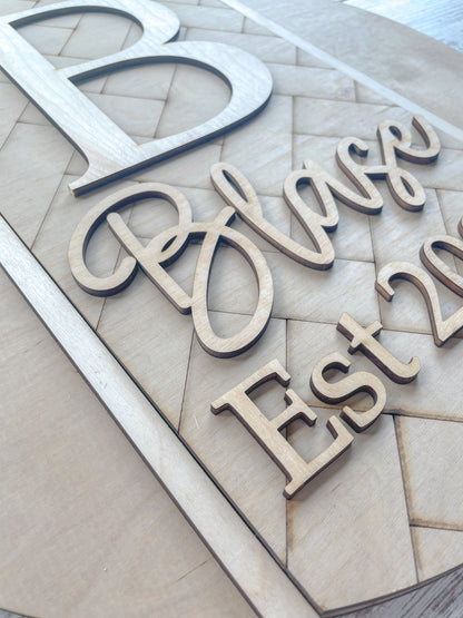 Monogrammed Personalized Door Hanger DIY Kit