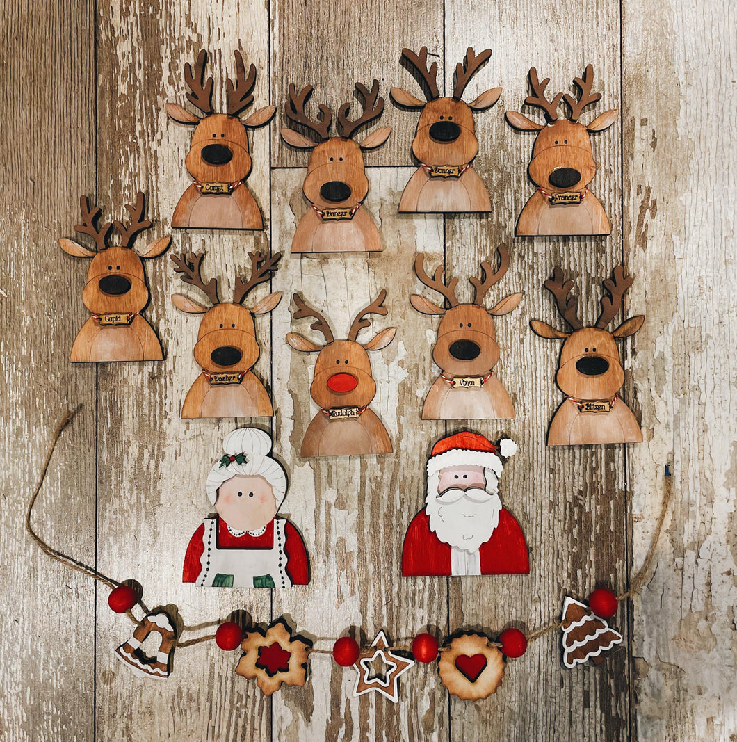 Mr & Mrs Claus/Reindeer DIY Kit