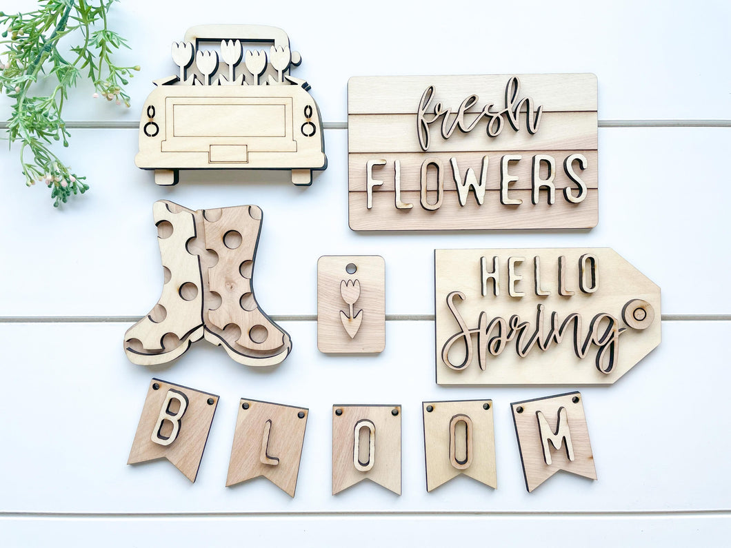 Spring Tiered Tray Kit