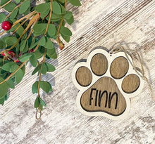 Load image into Gallery viewer, Puppy Paw Personalized Ornament

