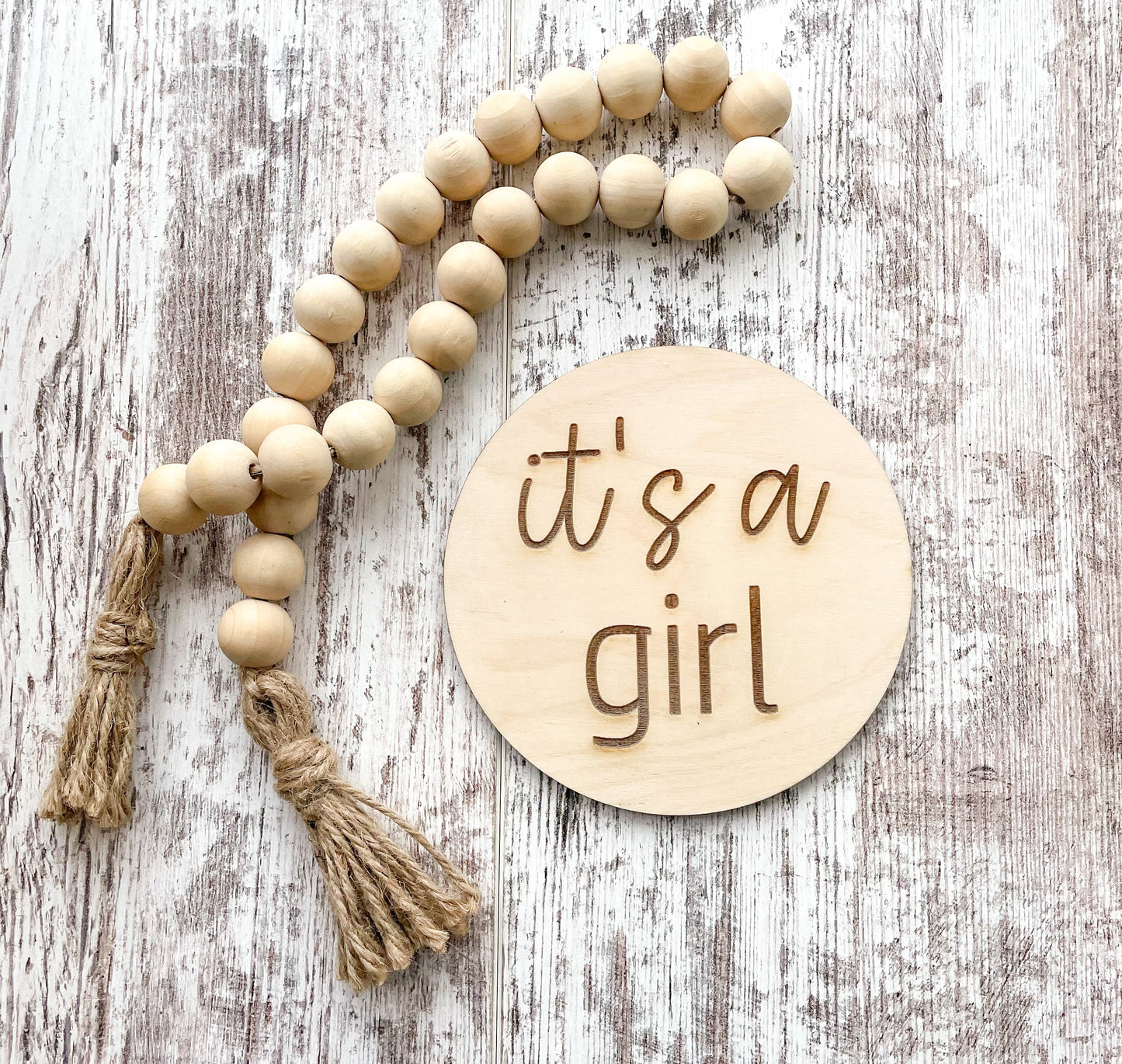 It’s A Girl Wood Sign