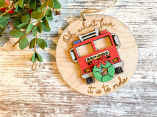 Load image into Gallery viewer, Oh What Fun Firetruck Ornament
