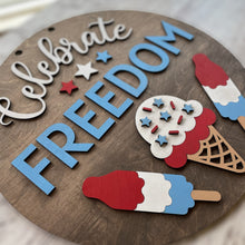 Load image into Gallery viewer, Celebrate Freedom 4th of July Door Hanger
