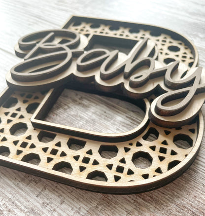 Rattan Baby Nursery Letters