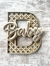 Load image into Gallery viewer, Rattan Baby Nursery Letters

