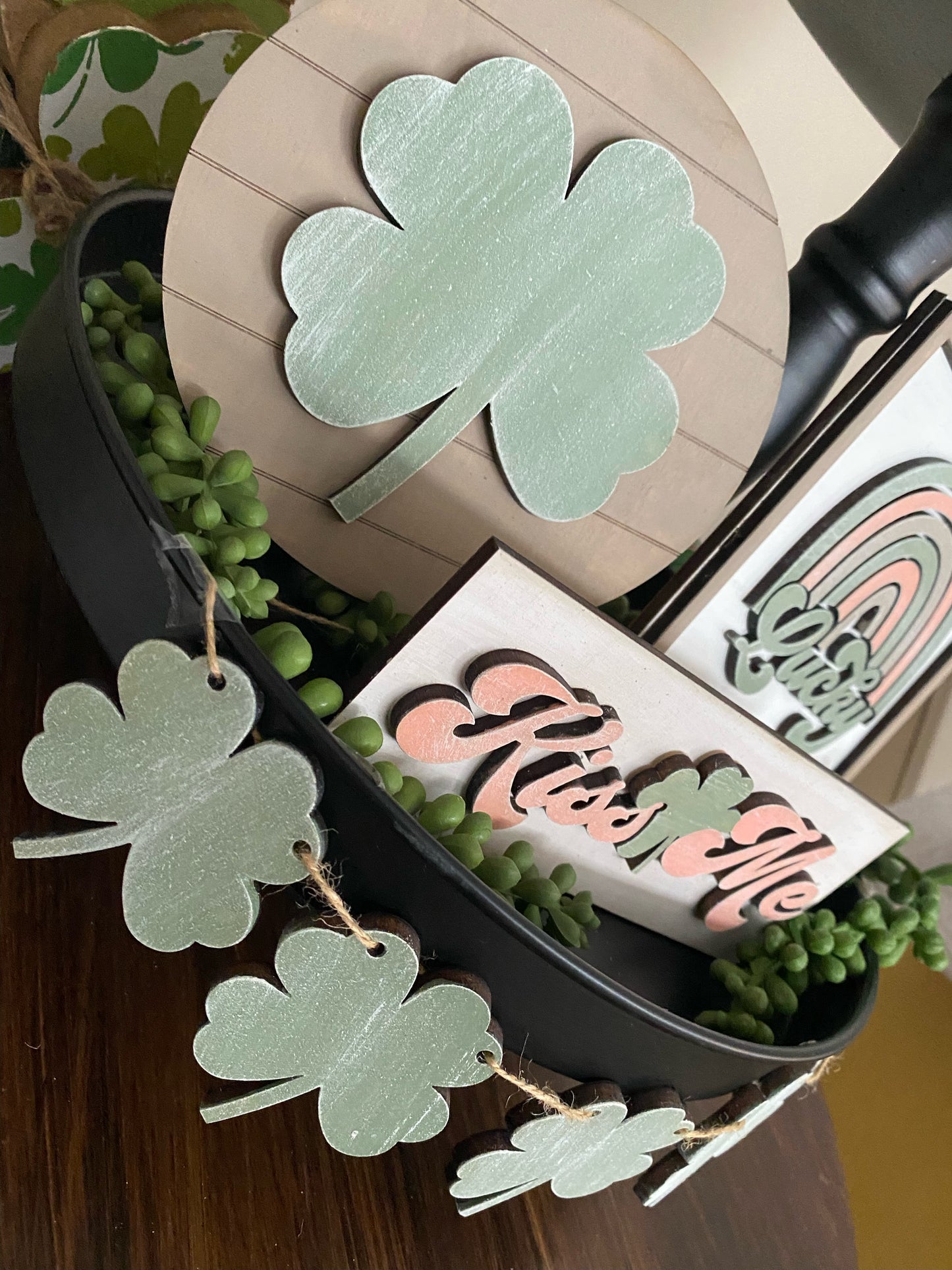 St Patrick's Day Kiss Me Tiered Tray DIY Kit