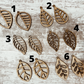 Wooden Leaf Shaped Earrings