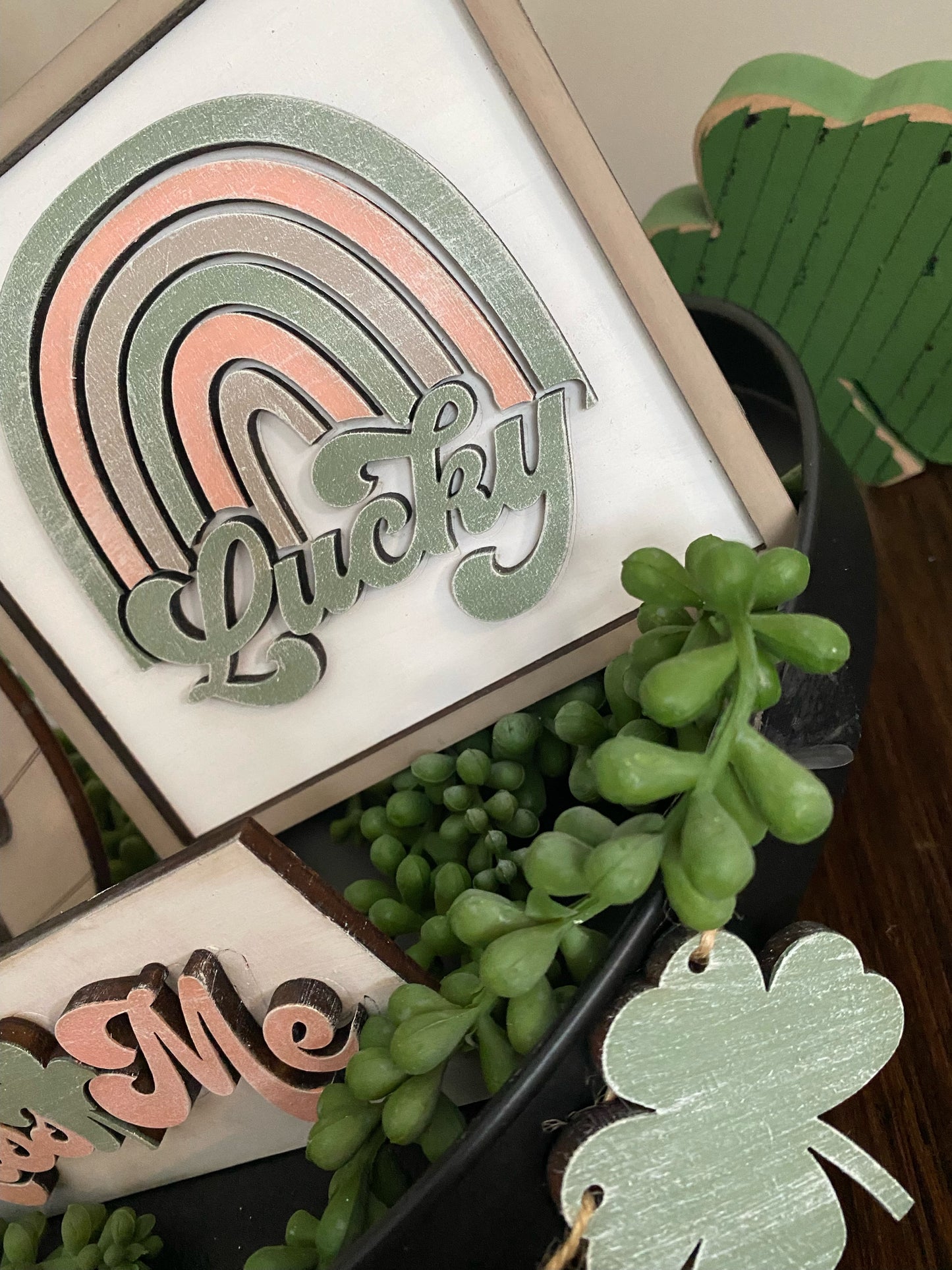 St Patrick's Day Kiss Me Tiered Tray DIY Kit