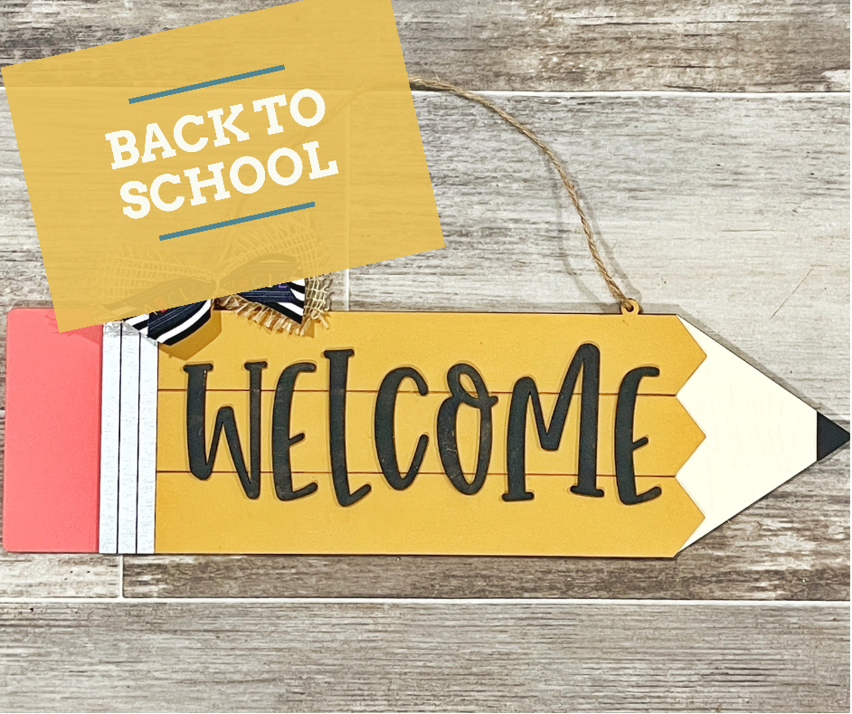 Welcome Pencil Door Hanger