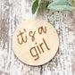 It’s A Girl Wood Sign