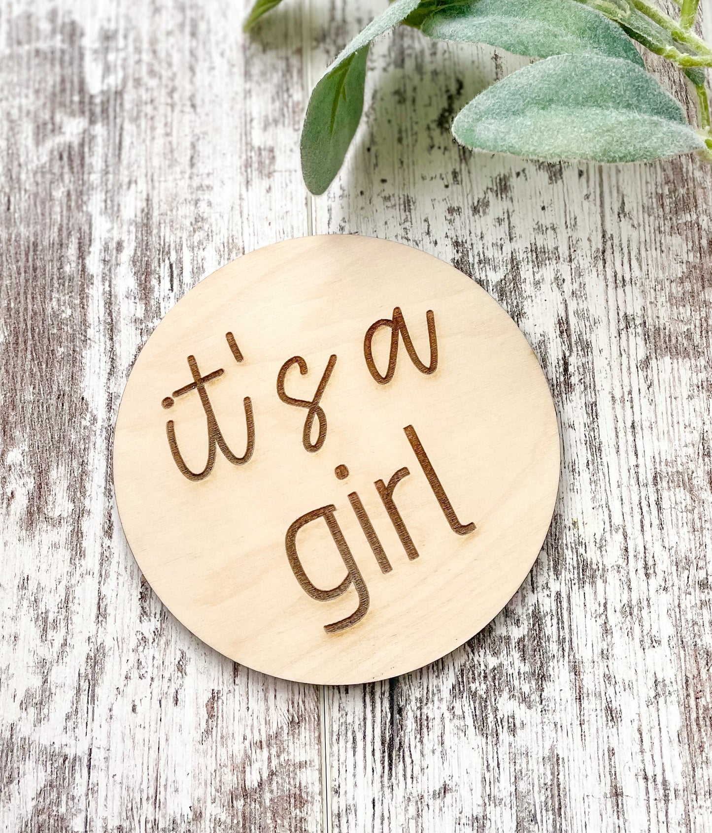 It’s A Girl Wood Sign