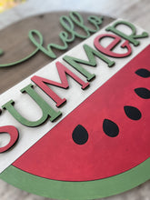Load image into Gallery viewer, Hello Summer Watermelon Door Hanger
