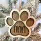 Puppy Paw Personalized Ornament