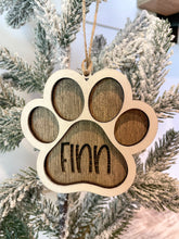 Load image into Gallery viewer, Puppy Paw Personalized Ornament
