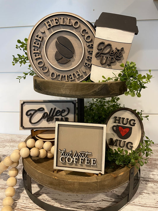 Coffee Tiered Tray DIY Kit
