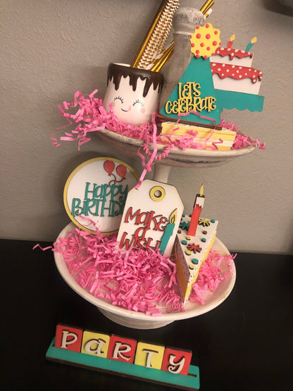 Birthday Party Tiered Tray DIY Kit