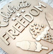 Load image into Gallery viewer, Celebrate Freedom 4th of July Door Hanger
