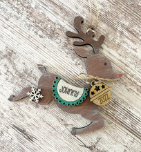 Load image into Gallery viewer, Personalized Reindeer Ornament
