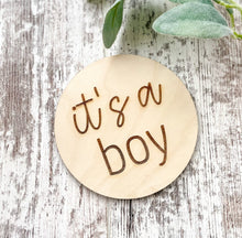 Load image into Gallery viewer, It’s A Boy Wood Sign
