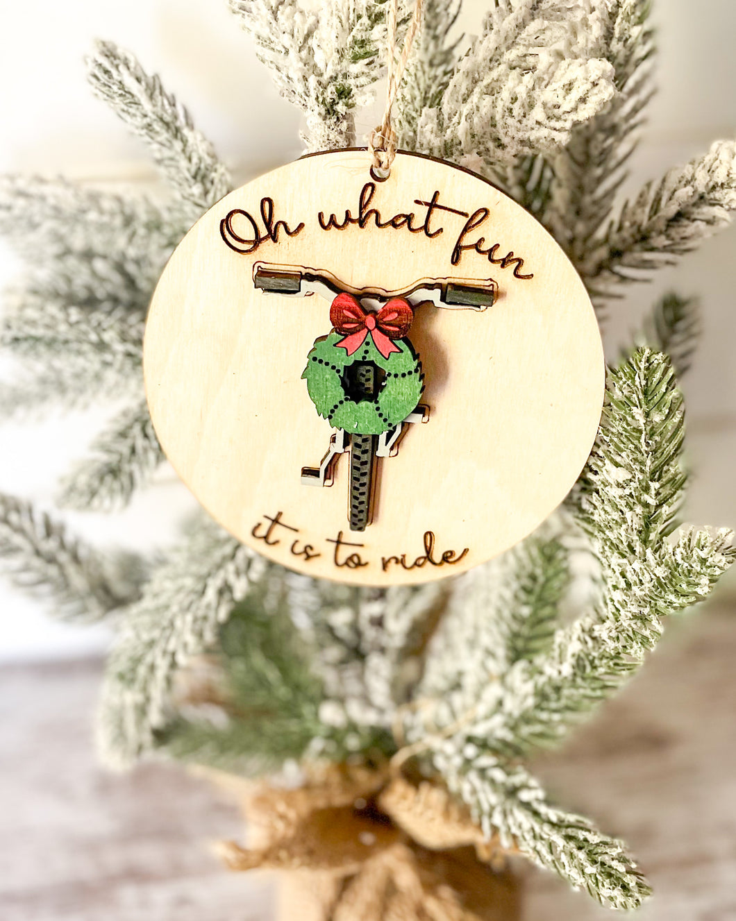 Oh What Fun Bicycle Ornament