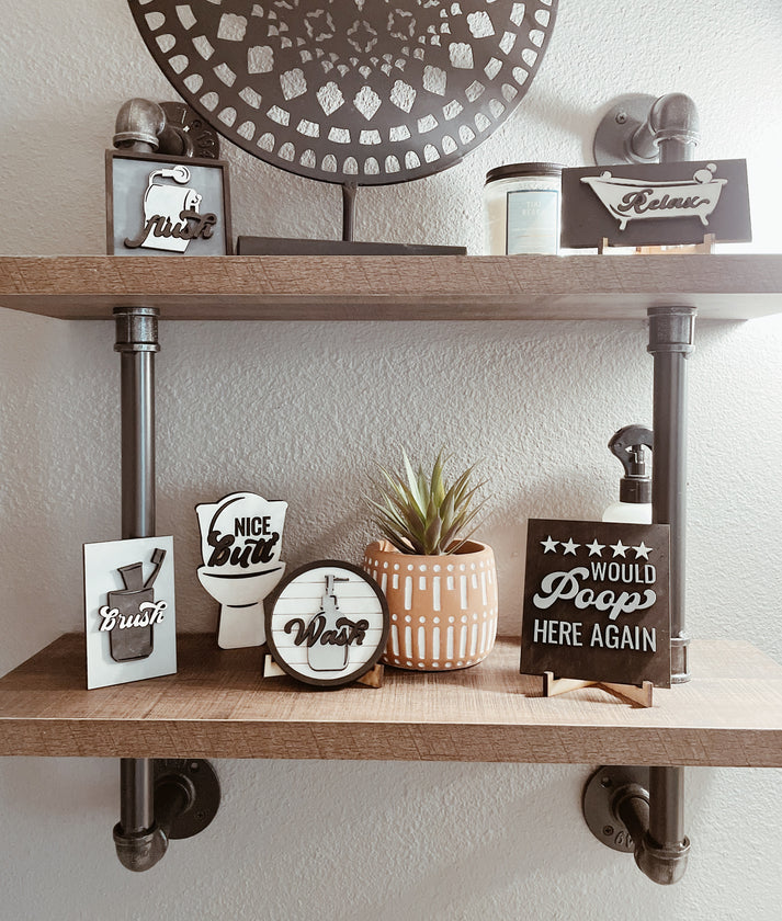 Bathroom Tiered Tray DIY Kit A Pinch of Salt