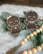 Load image into Gallery viewer, Gingerbread Inspired Personalized Ornaments
