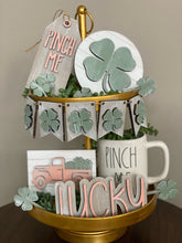 Load image into Gallery viewer, St Patrick&#39;s Day Lucky Tiered Tray
