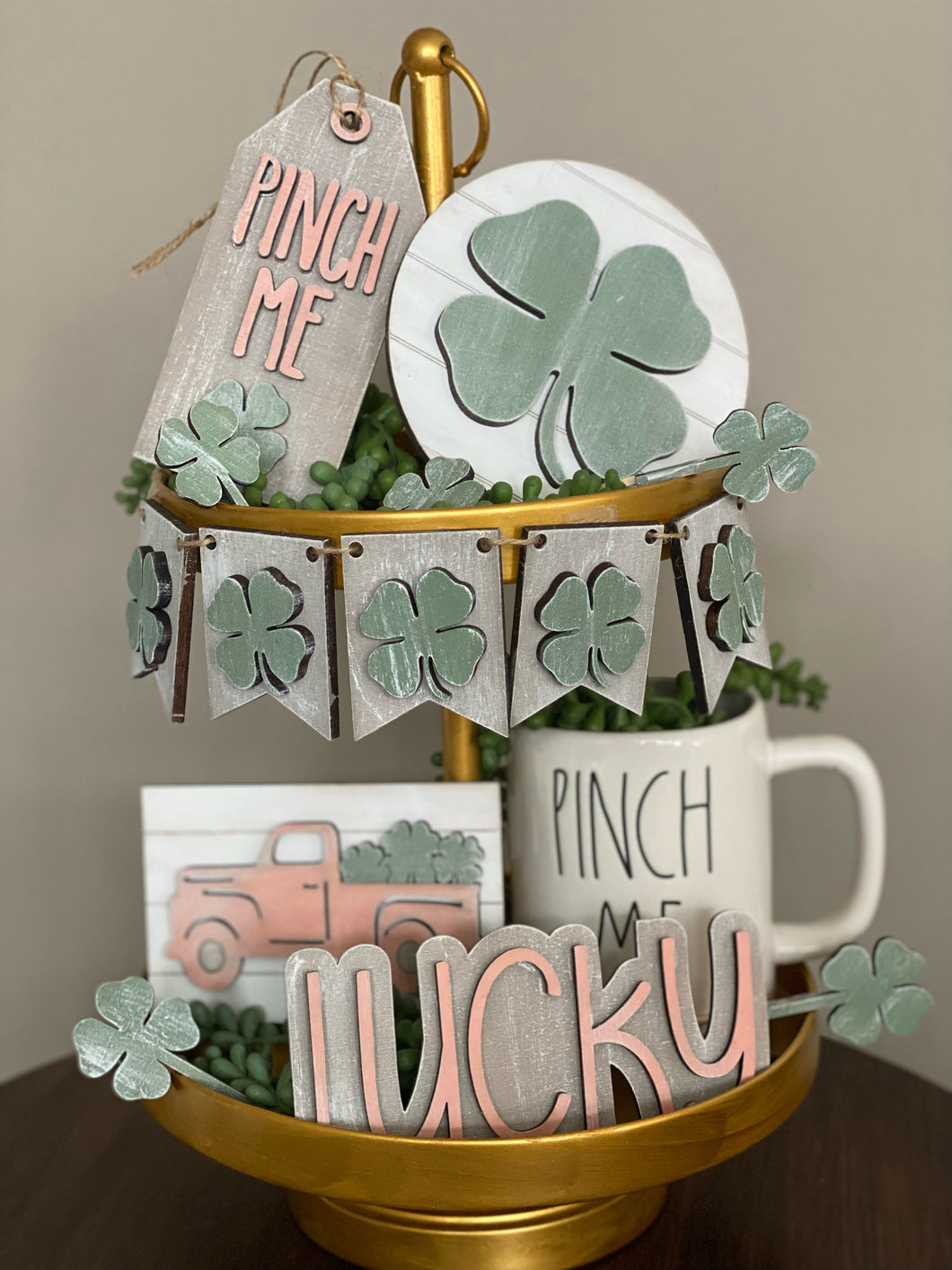 St Patrick's Day Lucky Tiered Tray
