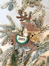 Load image into Gallery viewer, Personalized Reindeer Ornament
