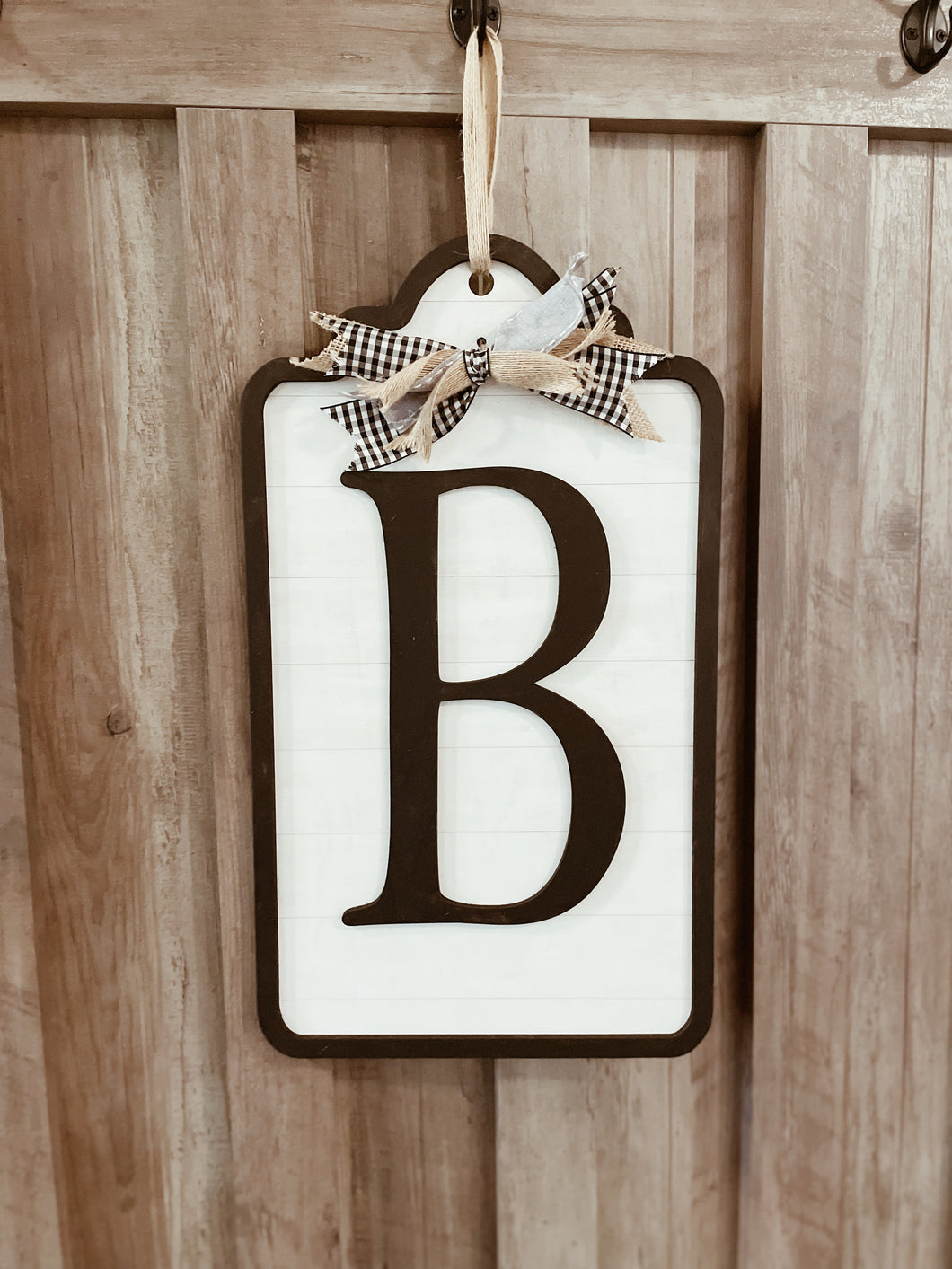 Monogrammed Door Hanger